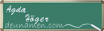 Agda Höger Visitenkarte
